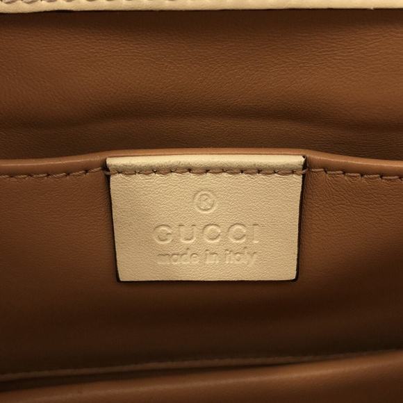 Gucci Chain Shoulder Bag Margaret White Ivory Bee Broadway Queen - Picture 7 of 12